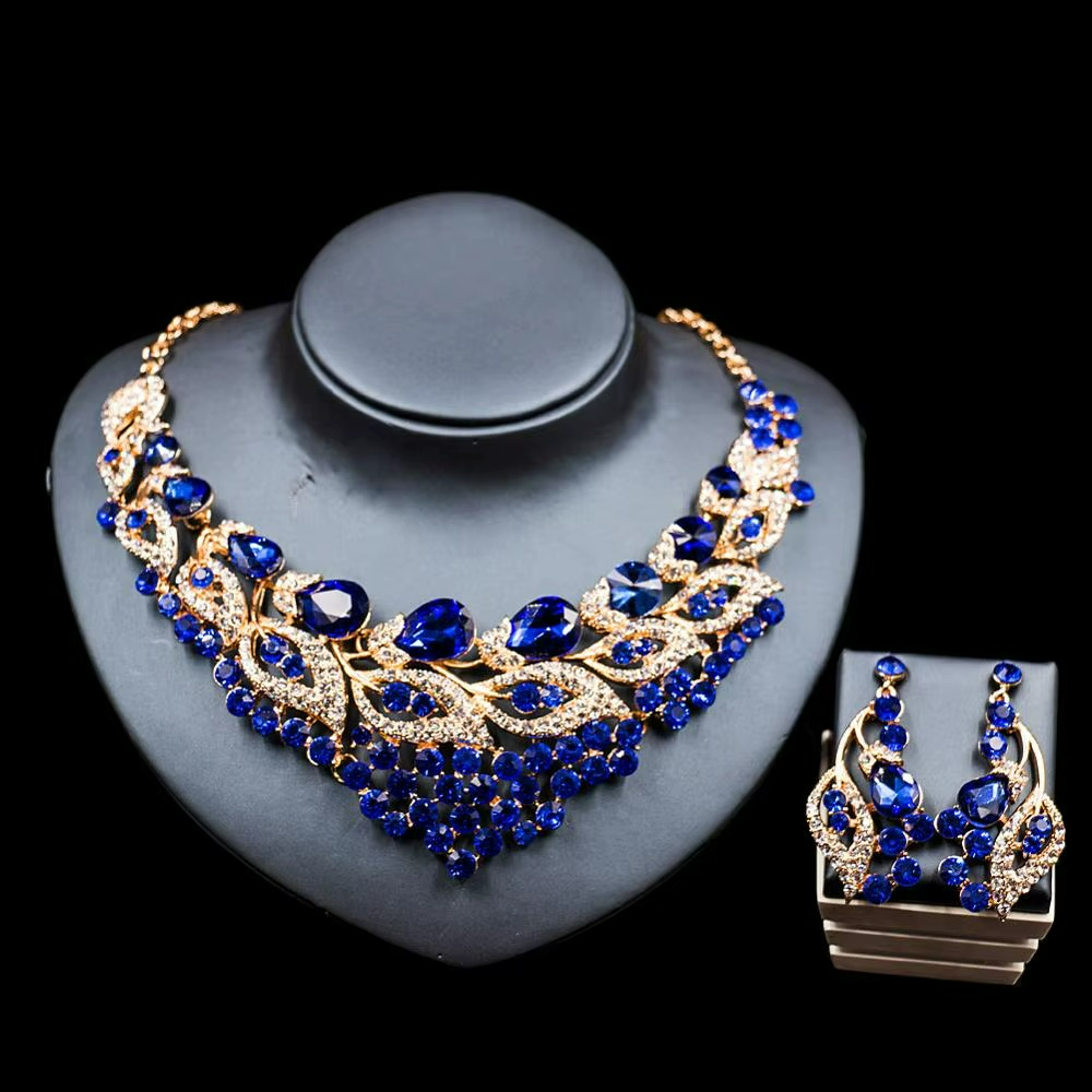 Indian Women Big Heavy Kundan Wedding Jewelry Set with Package