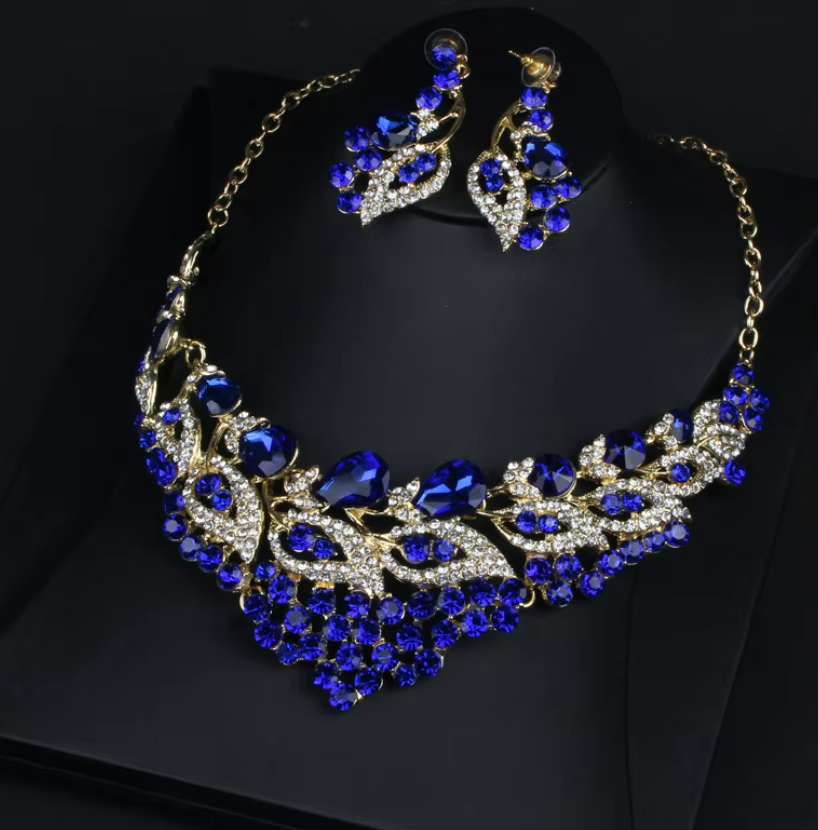 Indian Women Big Heavy Kundan Wedding Jewelry Set with Package