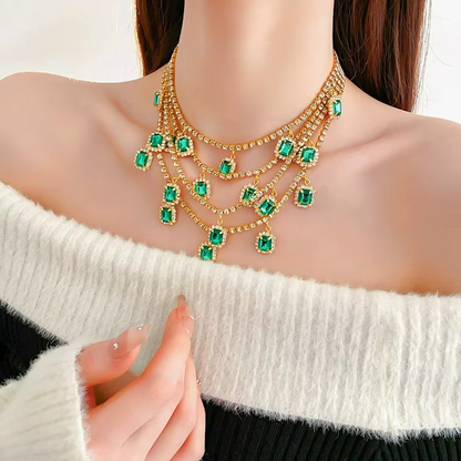 Multi-Layered Gold Plated Bohemian Style Necklace