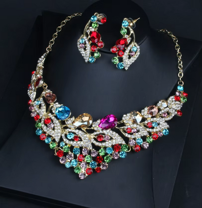Indian Women Big Heavy Kundan Wedding Jewelry Set with Package